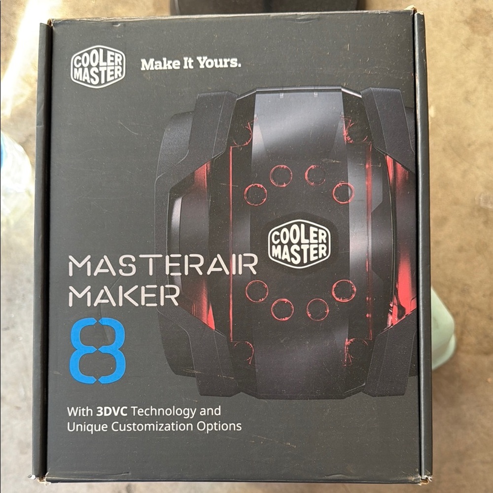 Brand New Cooler Master - MasterAir Maker 8 CPU Cooler - Black and Red